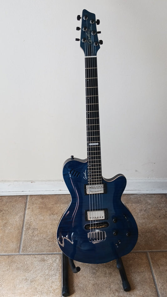 Godin Guitars LGX-SA Trans Blue Flame AA  (PREOWNED)