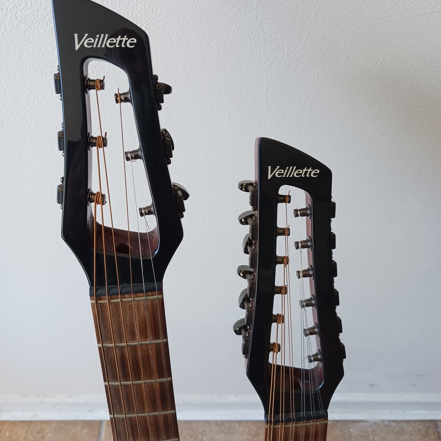 Veillette Guitars- Double neck electro-acoustic 6/12 string. Handmade in USA (PREOWNED)