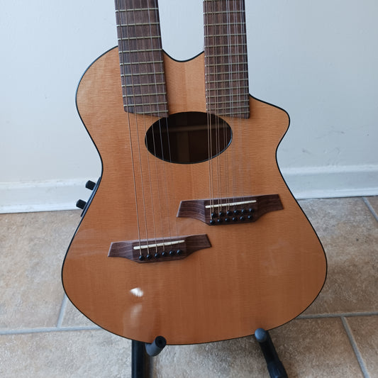 Veillette Guitars- Double neck electro-acoustic 6/12 string. Handmade in USA (PREOWNED)